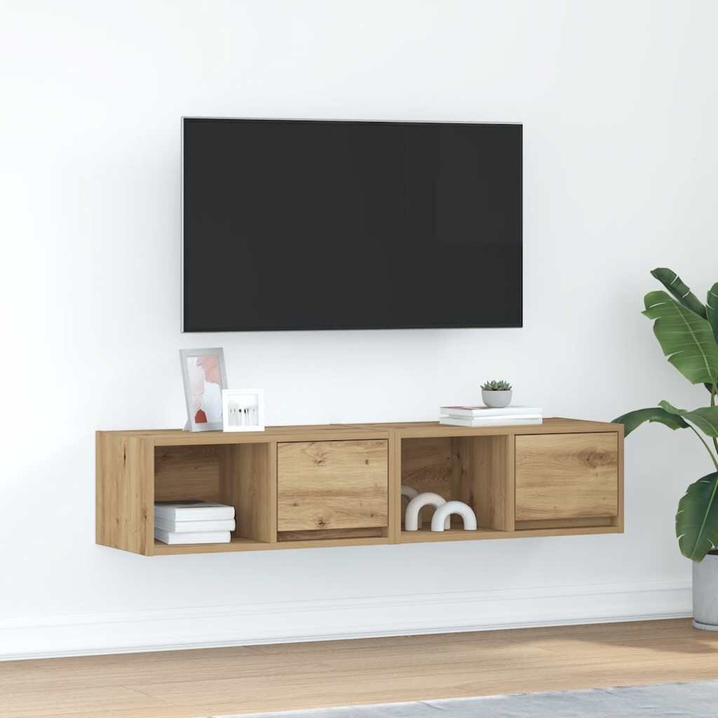 vidaXL ТВ шкафове 2 бр дъб артизан 60x31x255 см инженерно дърво