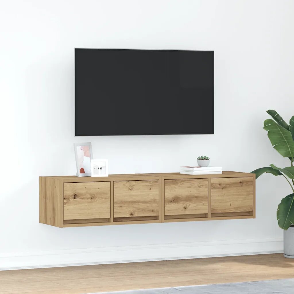vidaXL ТВ шкафове 2 бр дъб артизан 60x31x255 см инженерно дърво