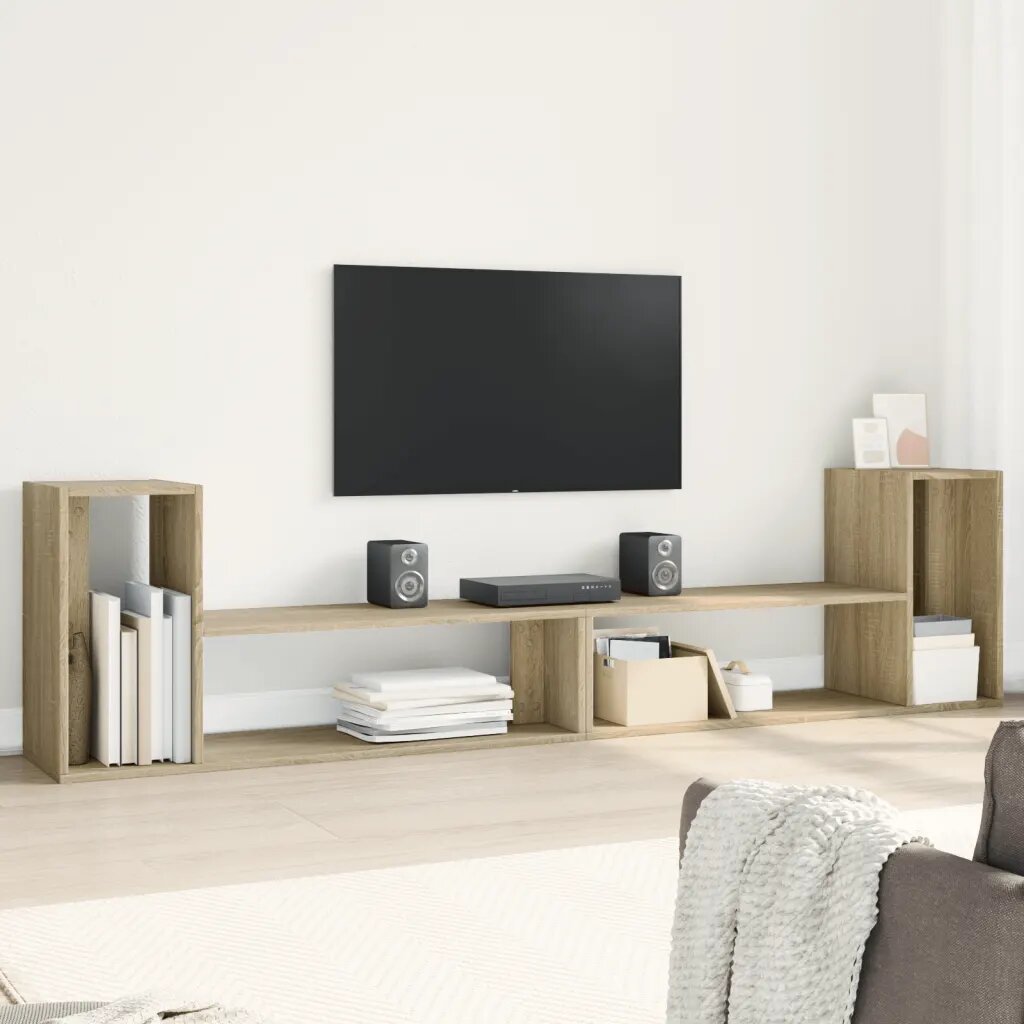 vidaXL ТВ шкафове 2 бр дъб сонома 100x30x50 см инженерно дърво