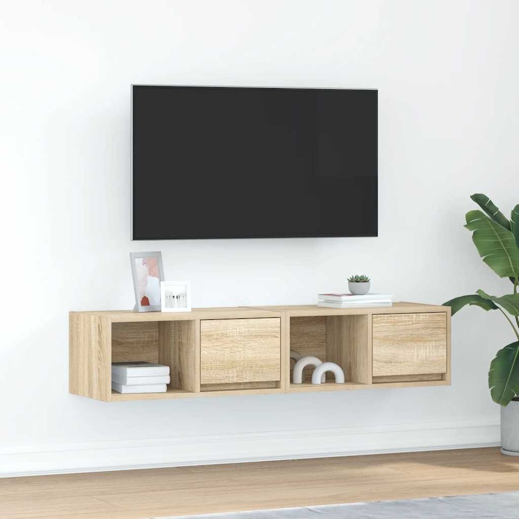 vidaXL ТВ шкафове 2 бр дъб сонома 60x31x255 см инженерно дърво