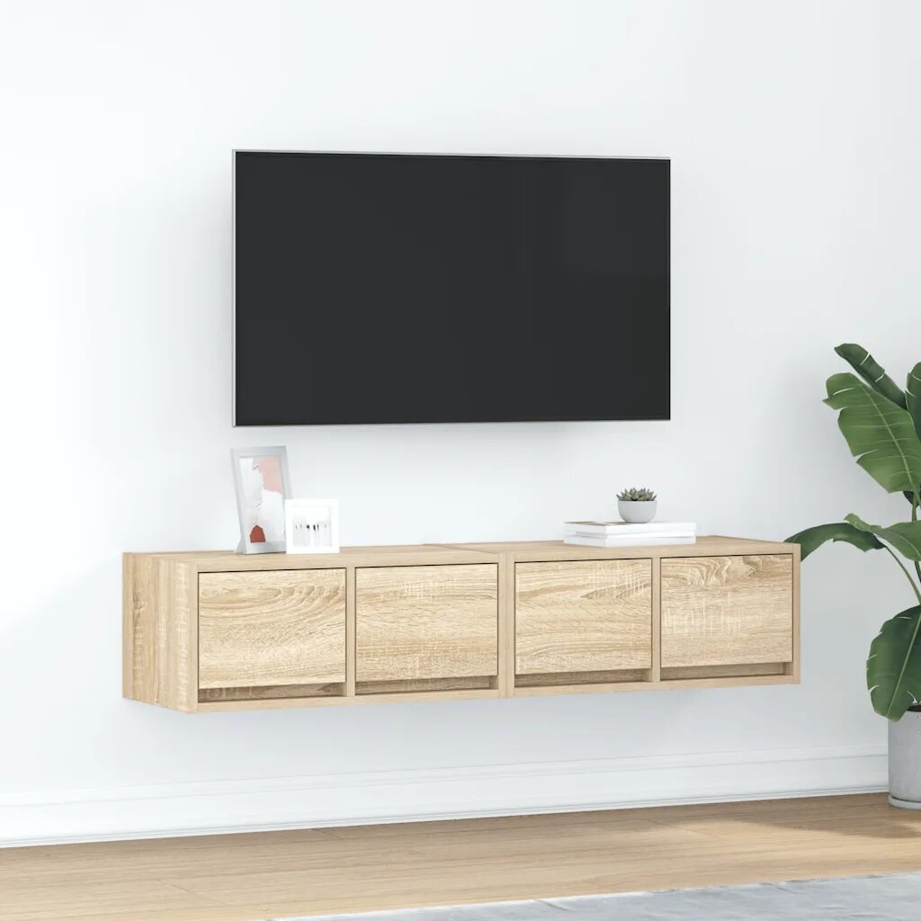 vidaXL ТВ шкафове 2 бр дъб сонома 60x31x255 см инженерно дърво