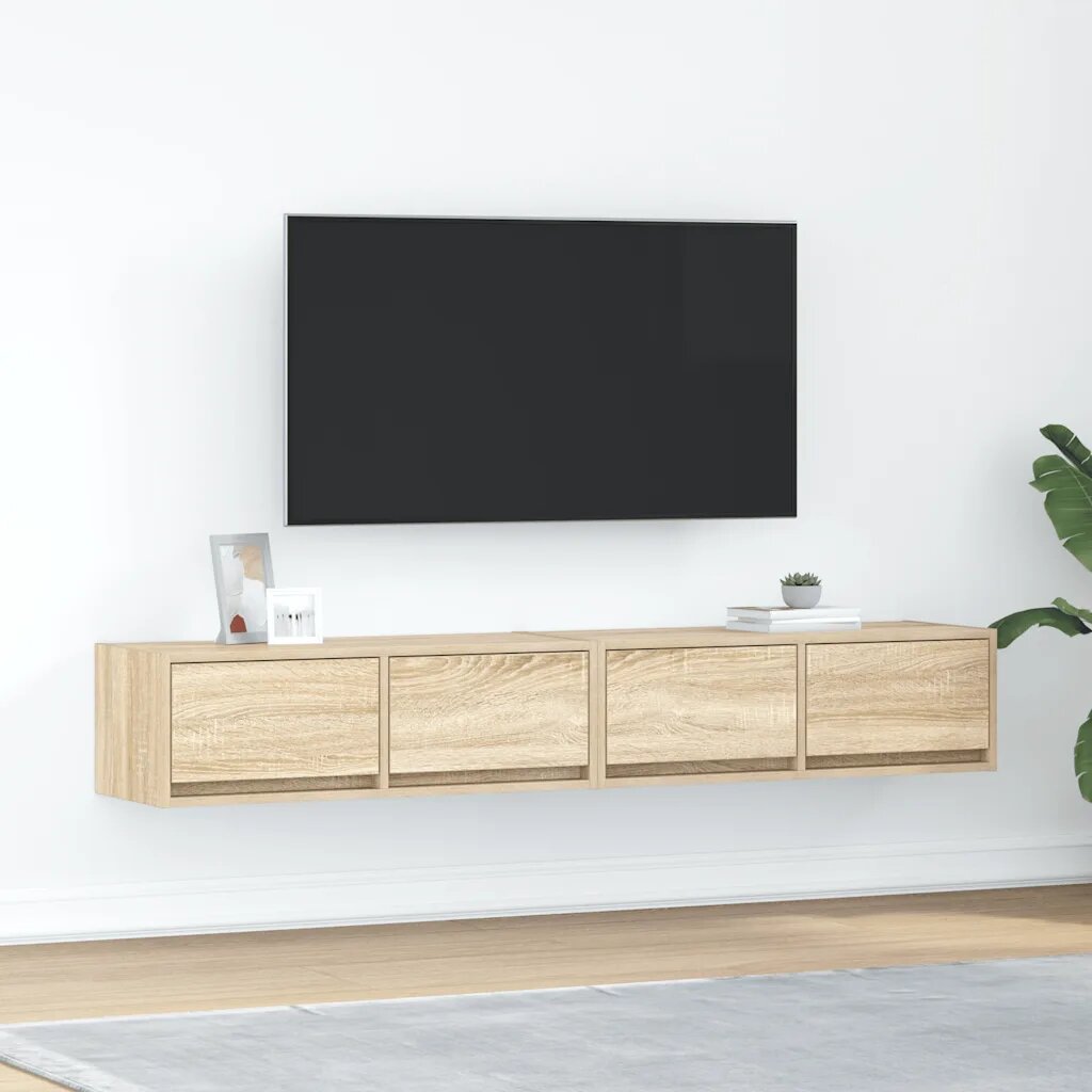 vidaXL ТВ шкафове 2 бр дъб сонома 80x31x255 см инженерно дърво