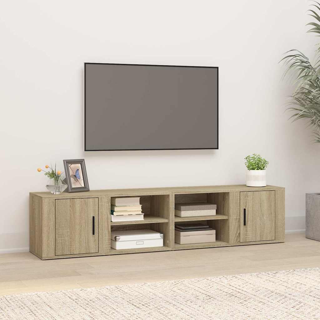 vidaXL ТВ шкафове 2 бр дъб сонома 80x35x365 см инженерно дърво