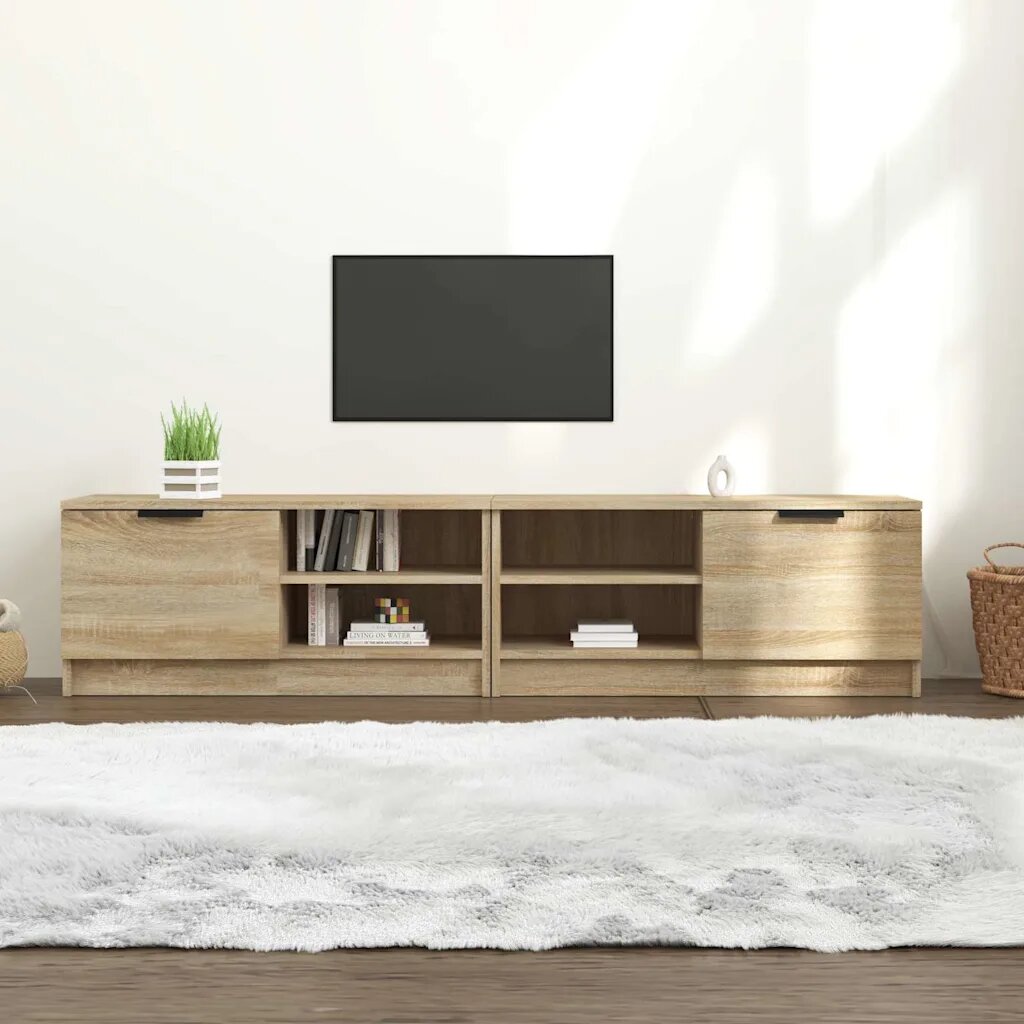 vidaXL ТВ шкафове 2 бр дъб сонома 80x35x365 см инженерно дърво