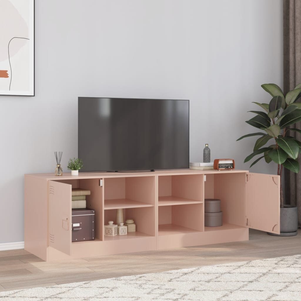vidaXL ТВ шкафове 2 бр розови 67x39x44 см стомана