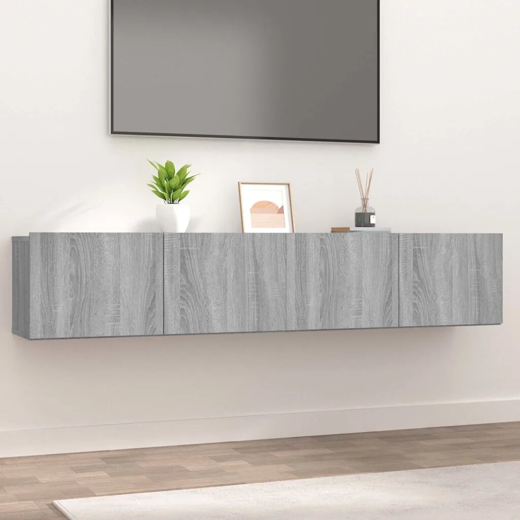 vidaXL ТВ шкафове 2 бр сив сонома 80x30x30 см инженерно дърво