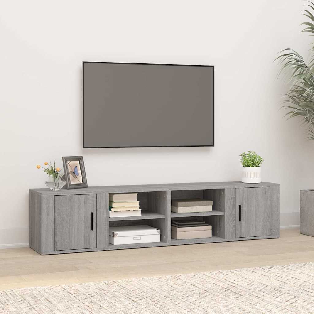 vidaXL ТВ шкафове 2 бр сив сонома 80x315x36 см инженерно дърво