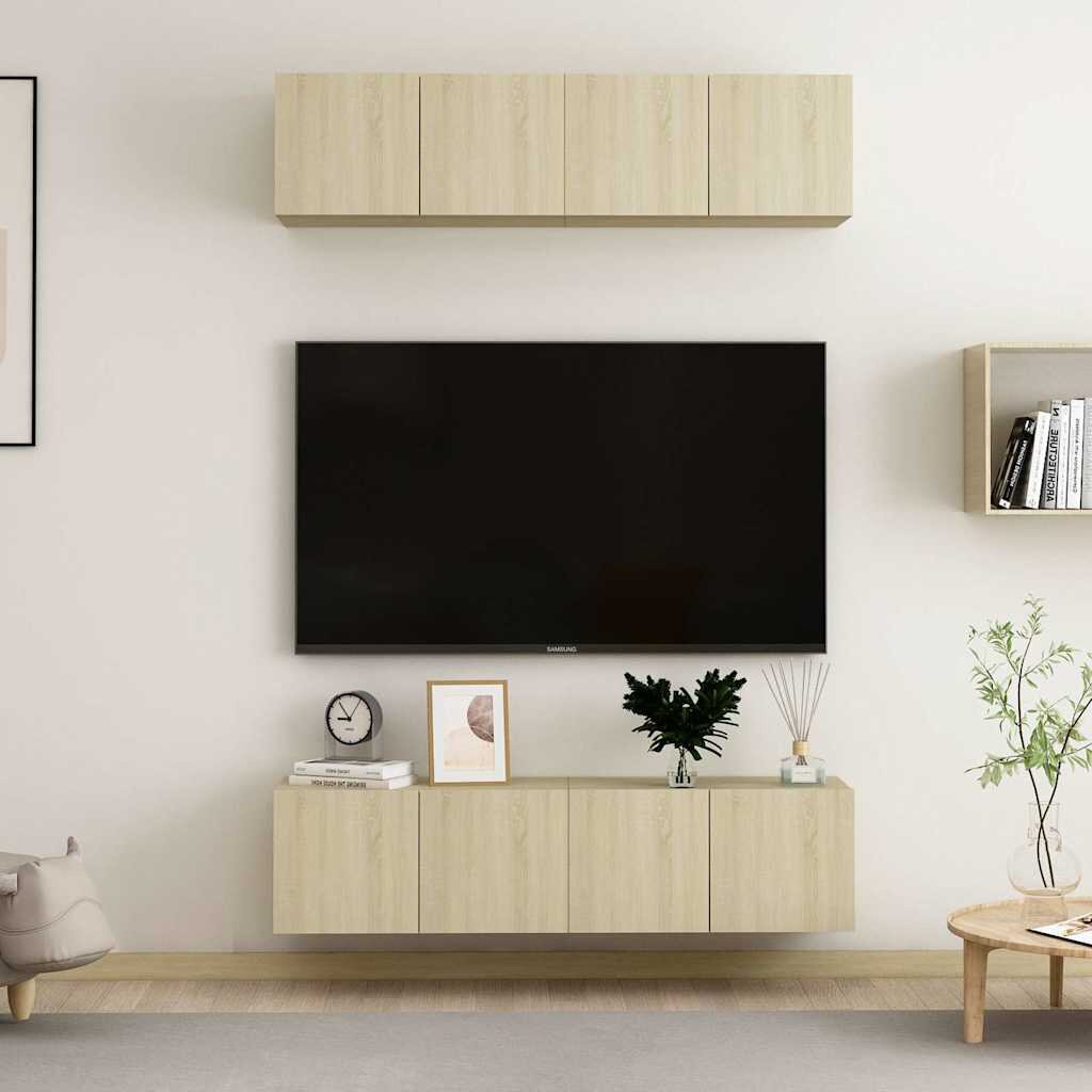 vidaXL ТВ шкафове 4 бр дъб сонома 60x30x30 см инженерно дърво
