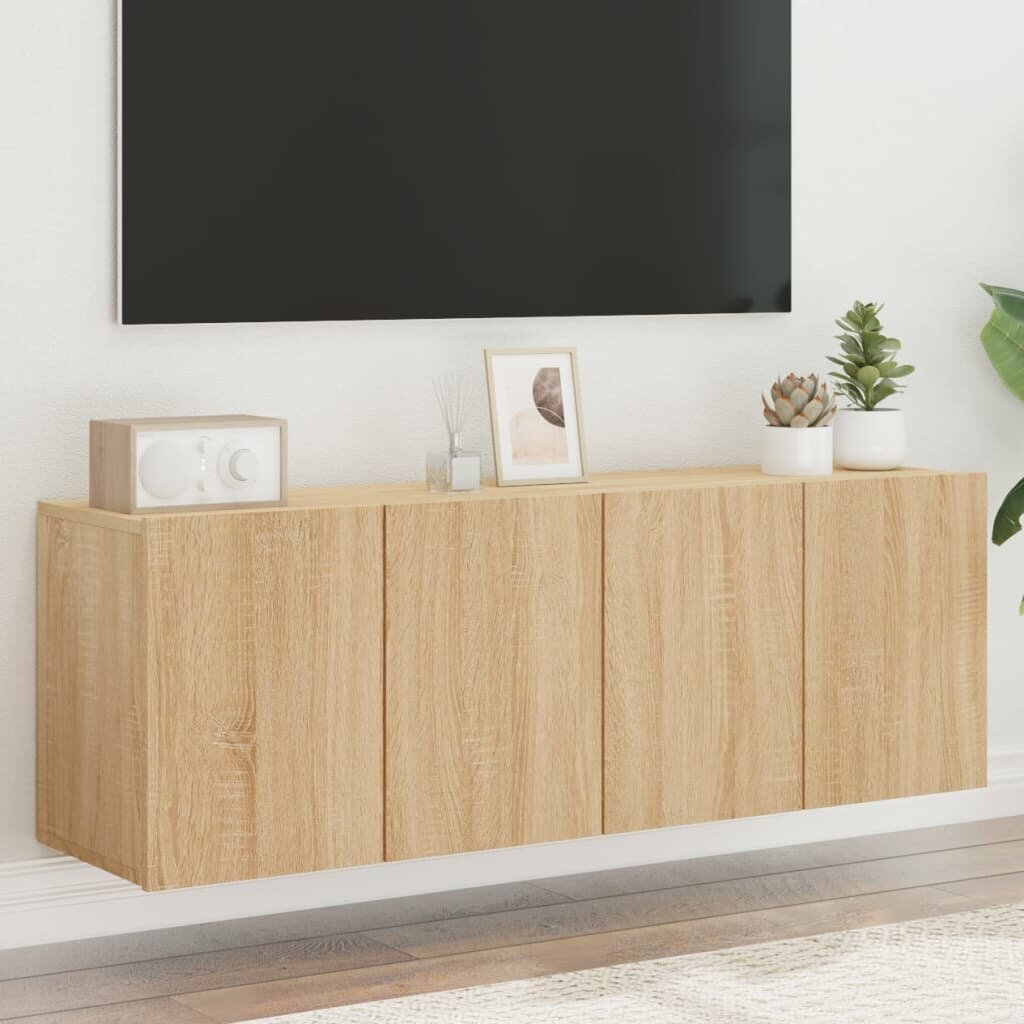 vidaXL ТВ шкафове за стенен монтаж 2 бр сонома дъб 60x30x41 см