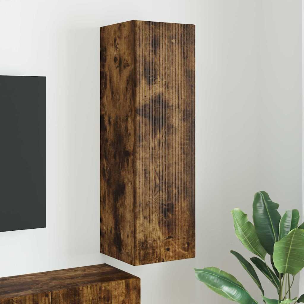 vidaXL TV стенен шкаф 30 x 31 x 100 см Димян дъб Инженерна дървесина