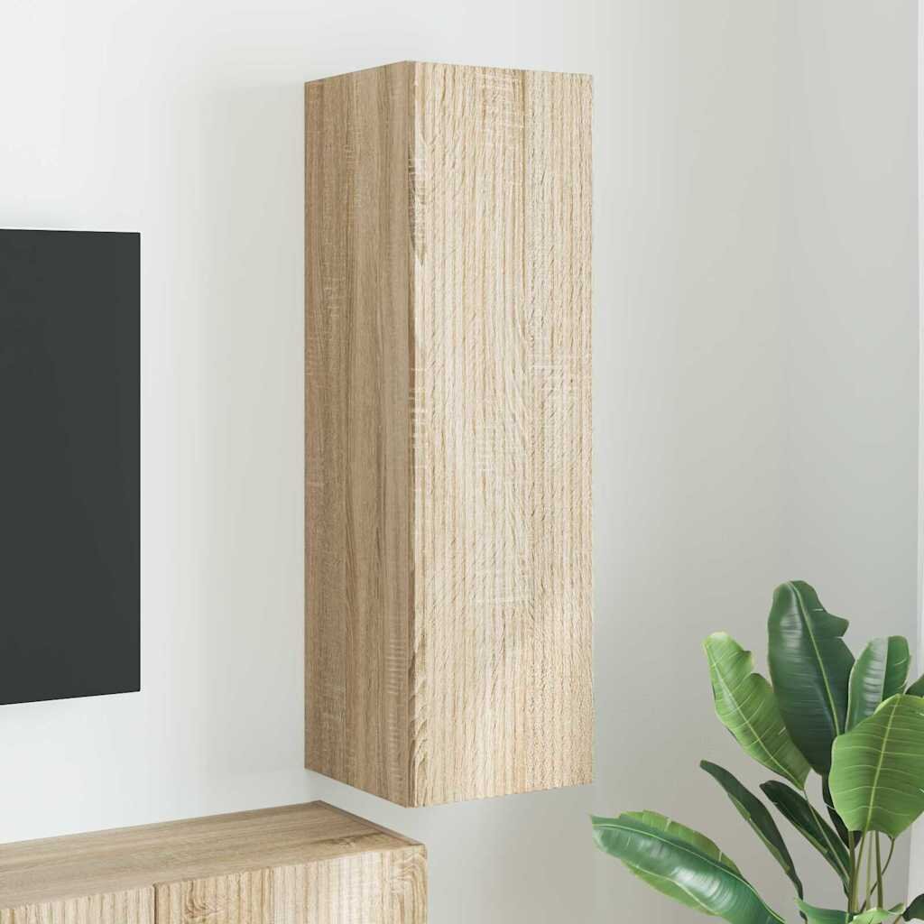 vidaXL TV стенен шкаф 30 x 31 x 100 см Сонома Инженерна дървесина