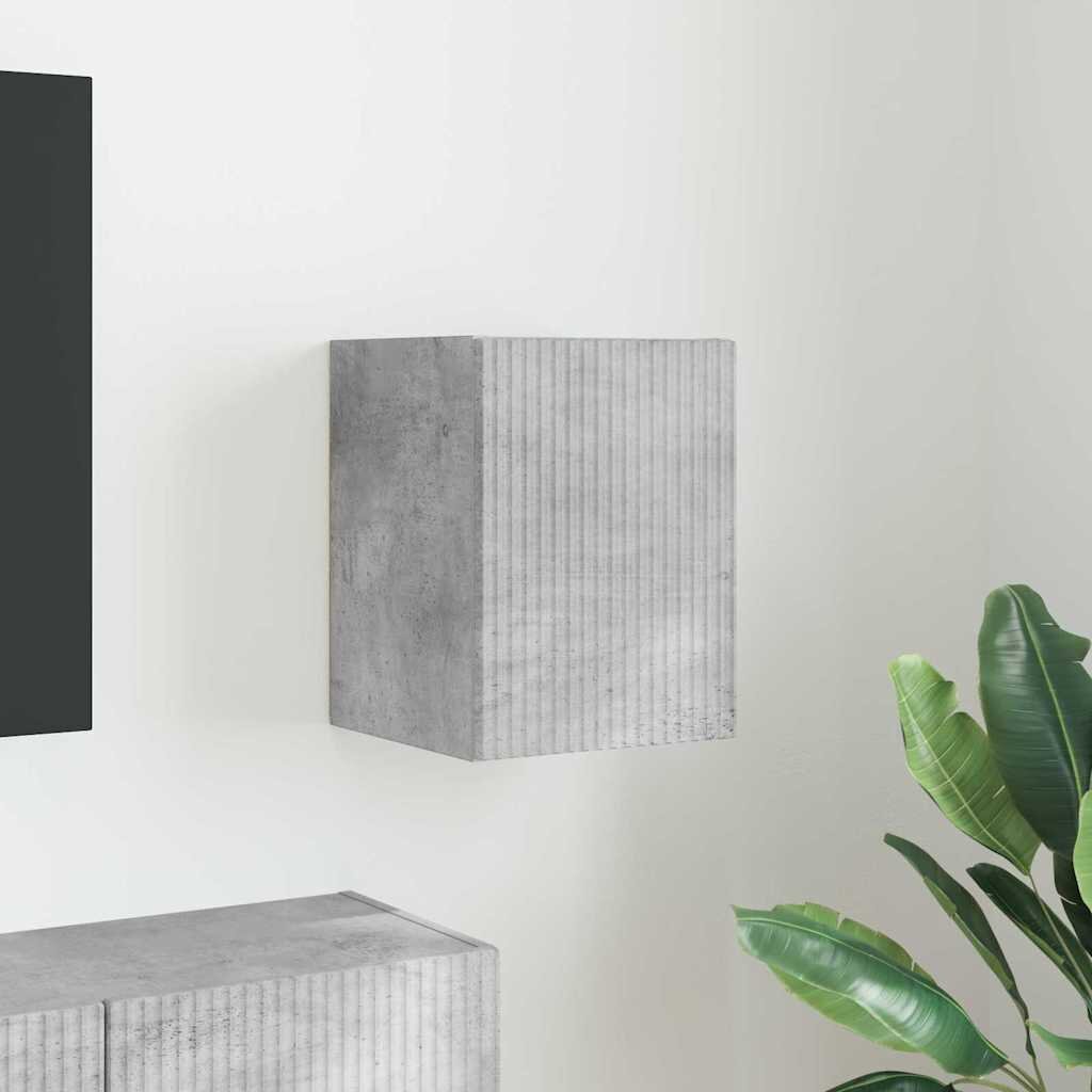 vidaXL TV стенен шкаф 30 x 31 x 40 см Бетон Инженерна дървесина