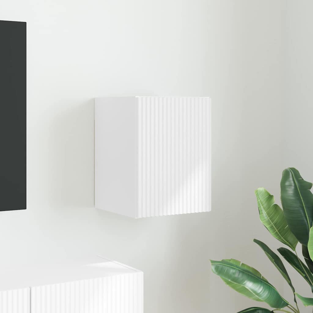 vidaXL TV стенен шкаф 30 x 31 x 40 см Бяло Инженерна дървесина