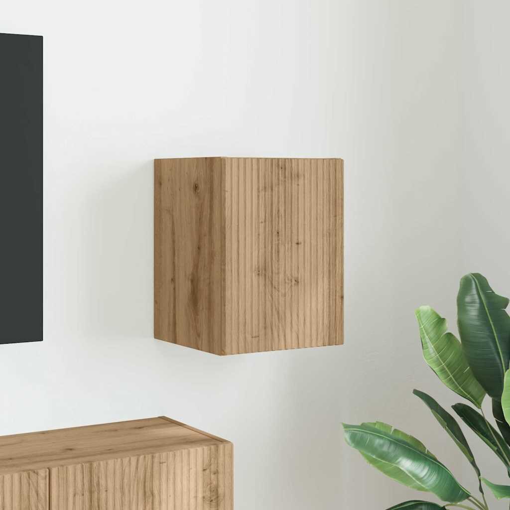 vidaXL TV стенен шкаф 30 x 31 x 40 см Дъб Артизан Инженерна дървесина