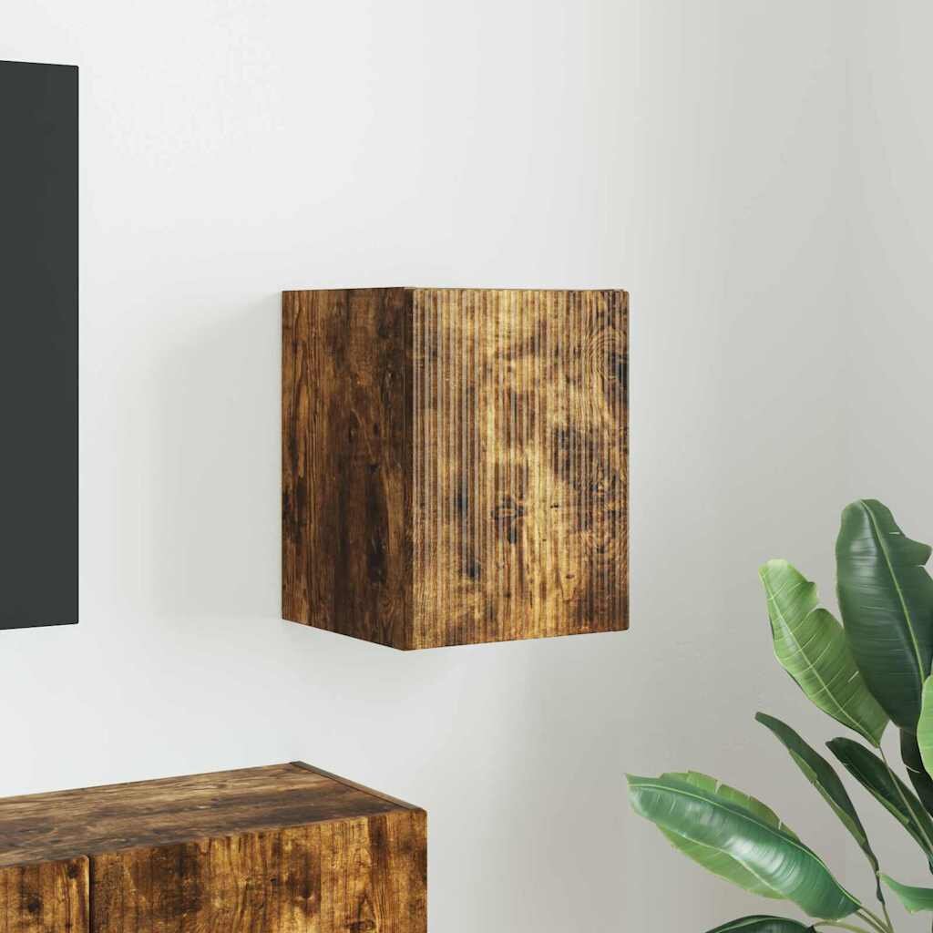 vidaXL TV стенен шкаф 30 x 31 x 40 см Димян дъб Инженерна дървесина