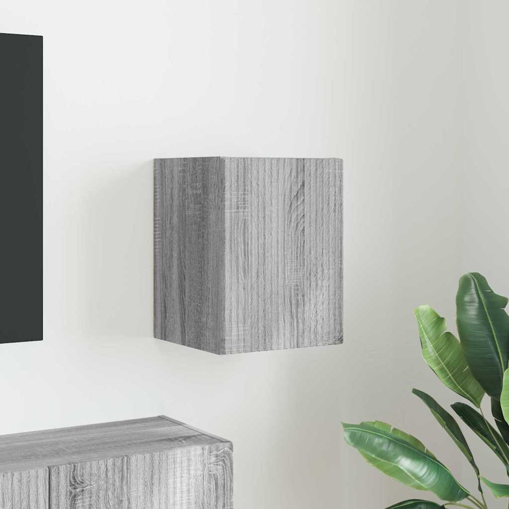 vidaXL TV стенен шкаф 30 x 31 x 40 см Сив Сонома Инженерна дървесина