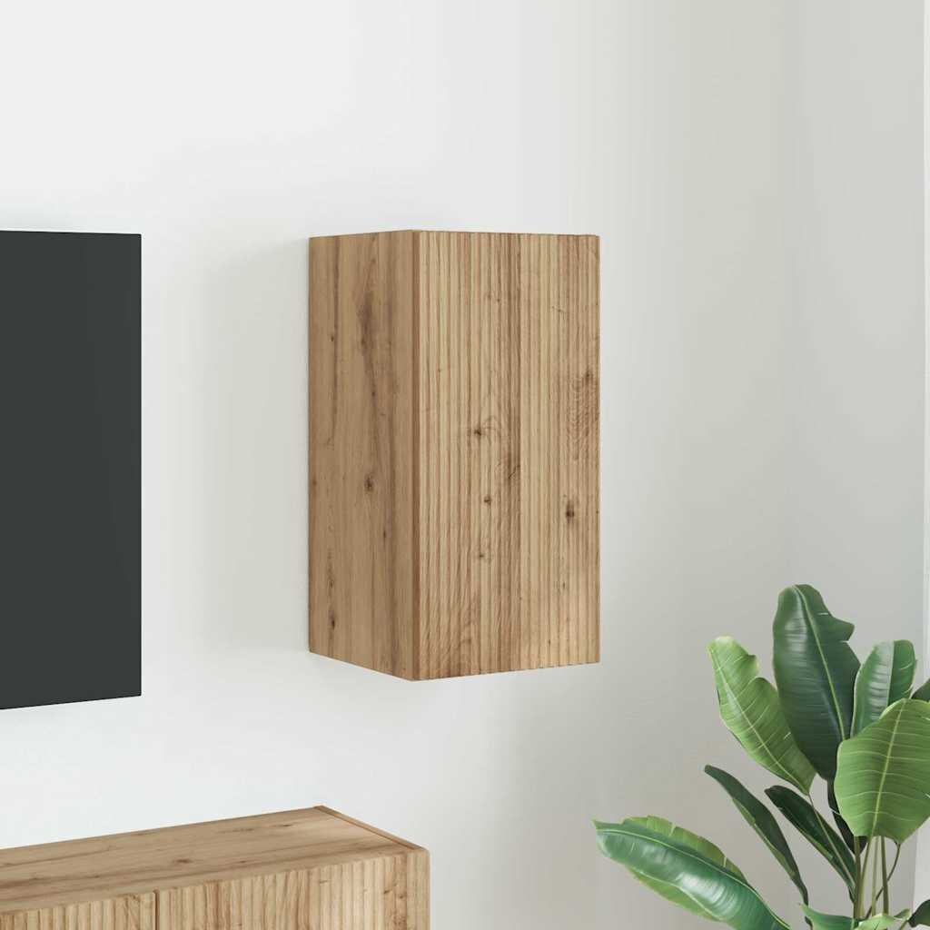 vidaXL TV стенен шкаф 30 x 31 x 60 см Дъб Артизан Инженерна дървесина