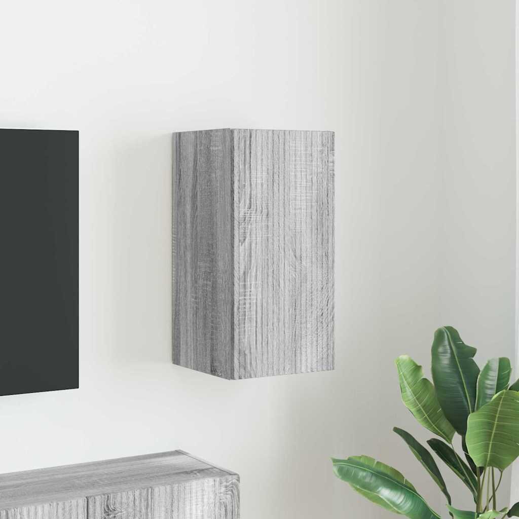 vidaXL TV стенен шкаф 30 x 31 x 60 см Сив Сонома Инженерна дървесина