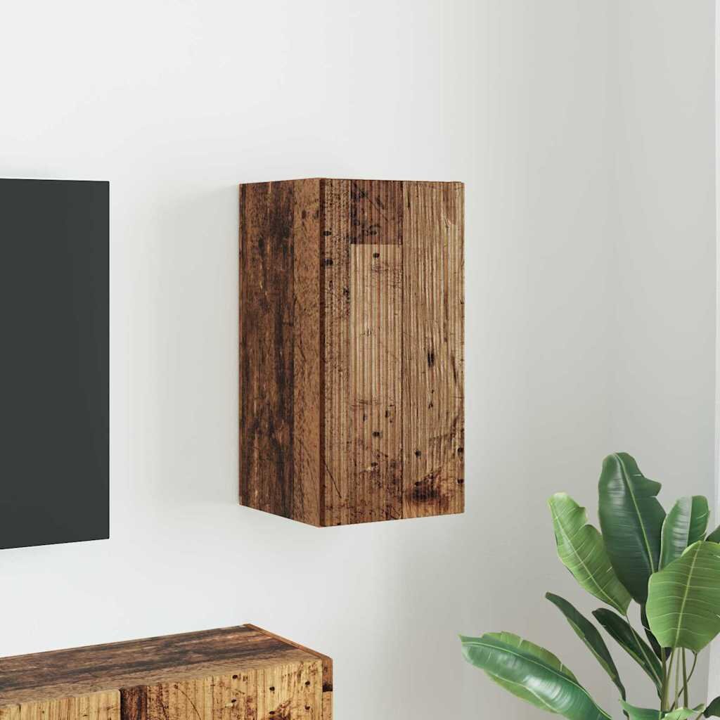 vidaXL TV стенен шкаф 30 x 31 x 60 см Старо дърво Инженерна дървесина