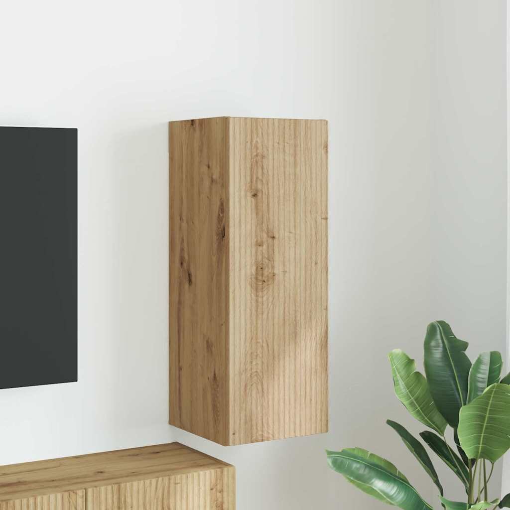 vidaXL TV стенен шкаф 30 x 31 x 80 см Дъб Артизан Инженерна дървесина
