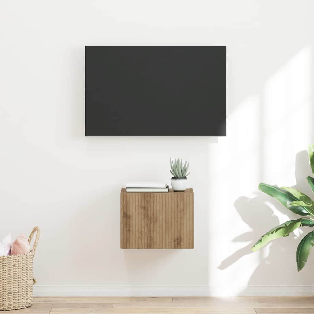 vidaXL TV стенен шкаф 39 x 31 x 295 см Дъб Артизан