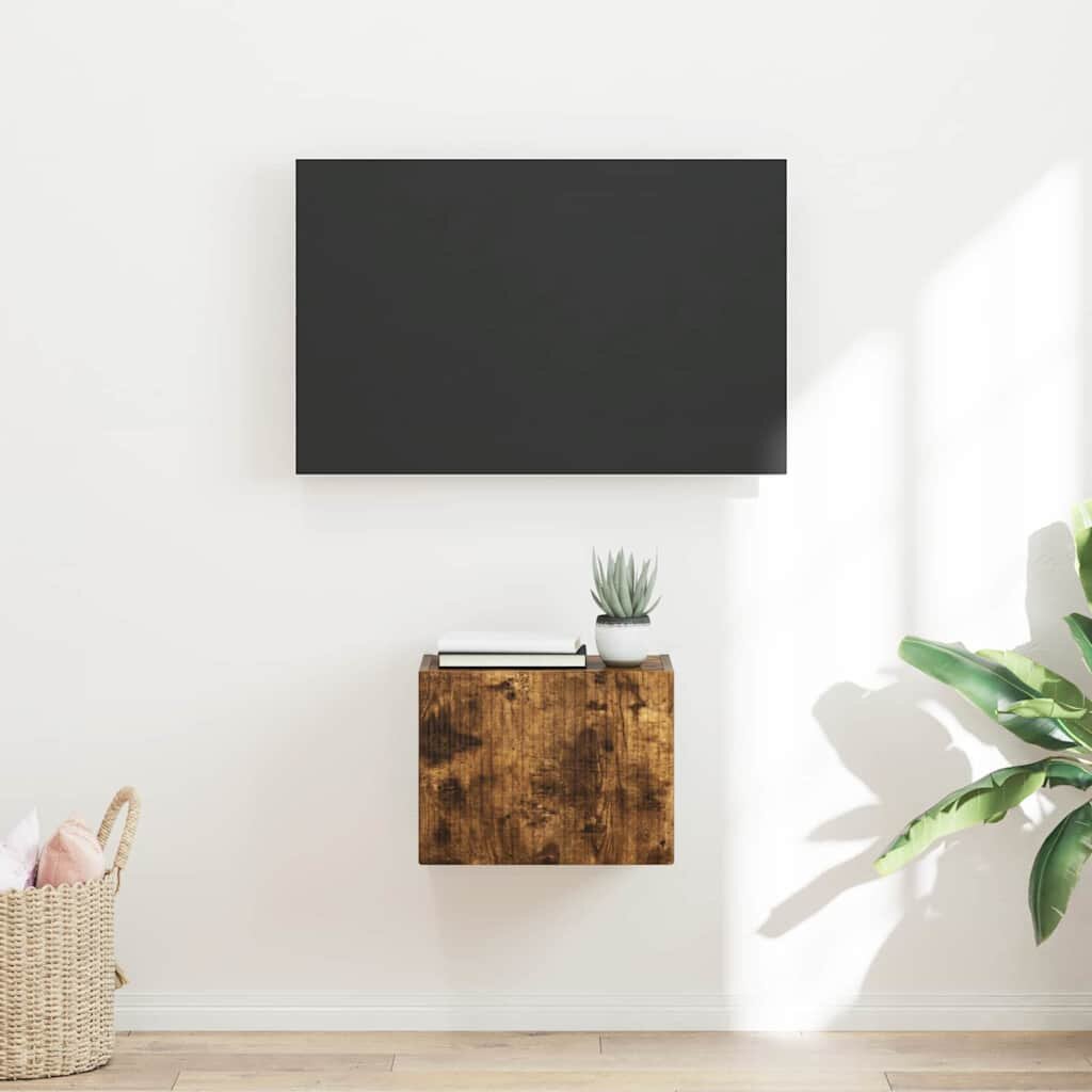 vidaXL TV стенен шкаф 39 x 31 x 295 см Димян дъб Инженерна дървесина