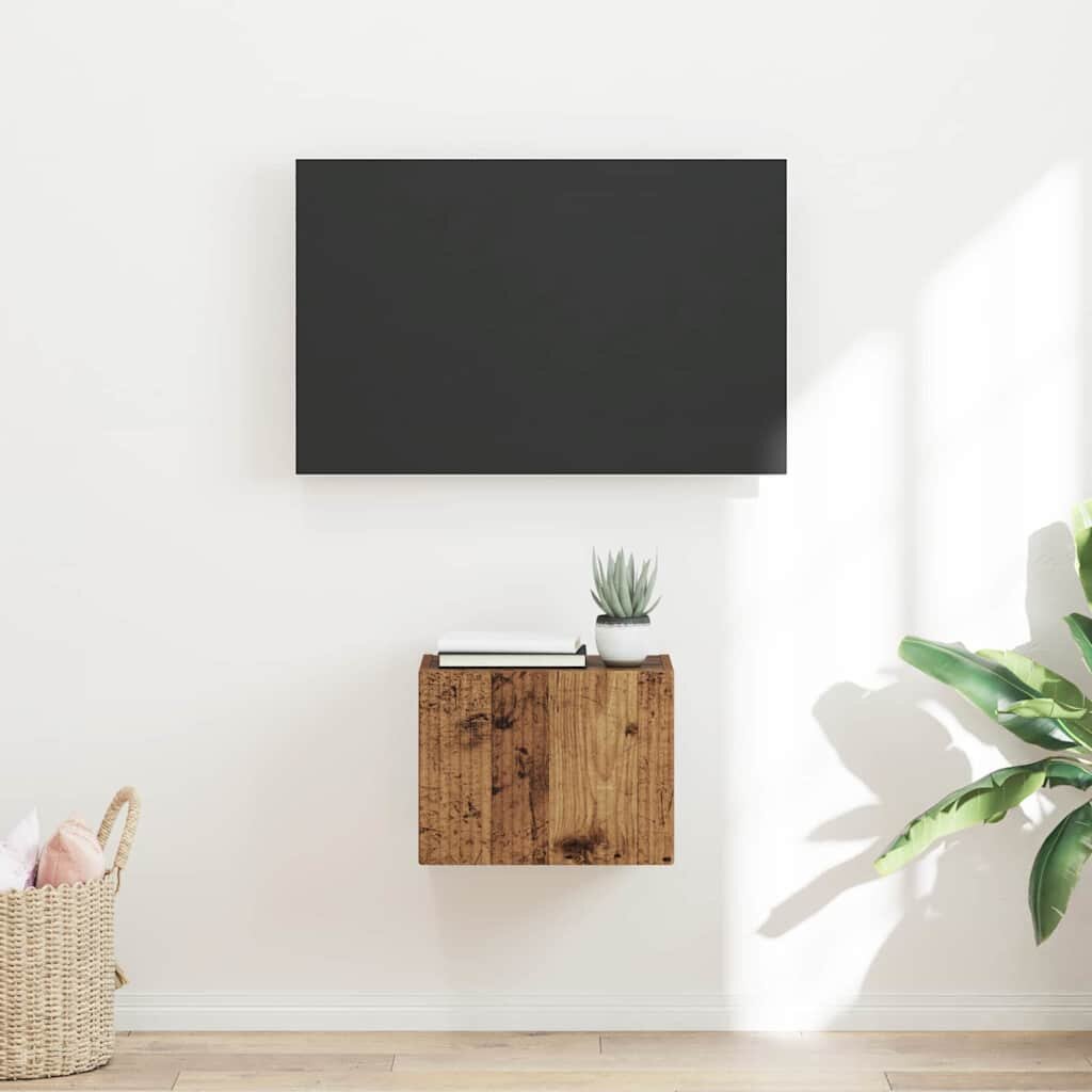 vidaXL TV стенен шкаф 39 x 31 x 295 см Старо дърво