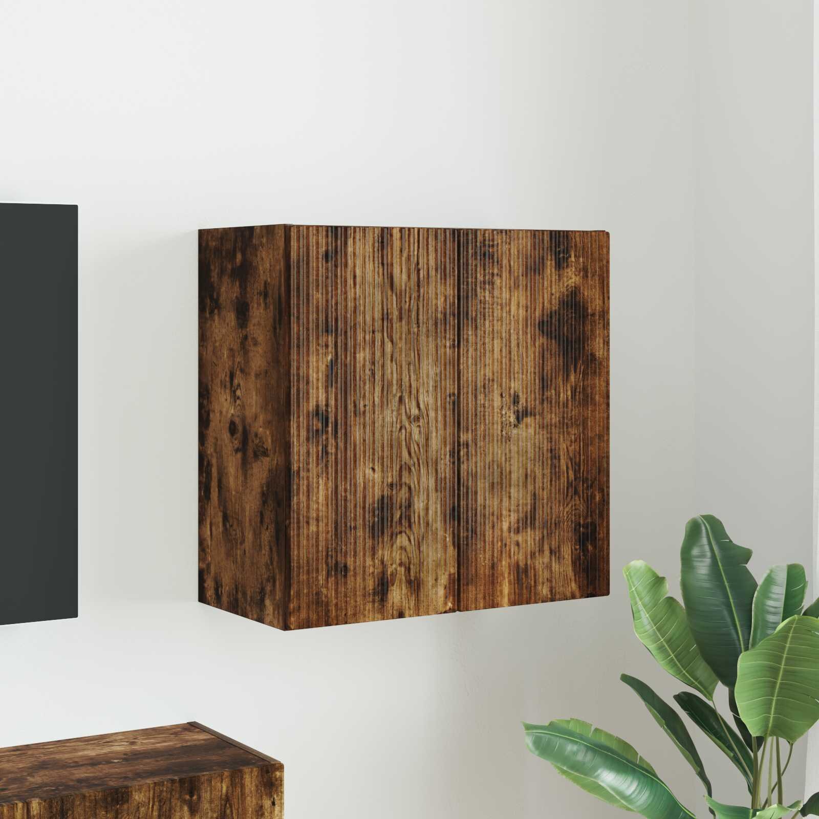 vidaXL TV стенен шкаф 595 x 31 x 60 см Димян дъб Инженерна дървесина