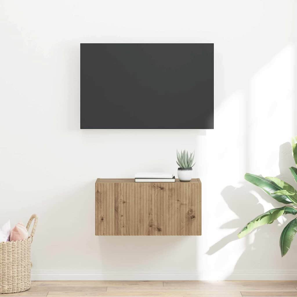 vidaXL TV стенен шкаф 60 x 31 x 295 см Дъб Артизан