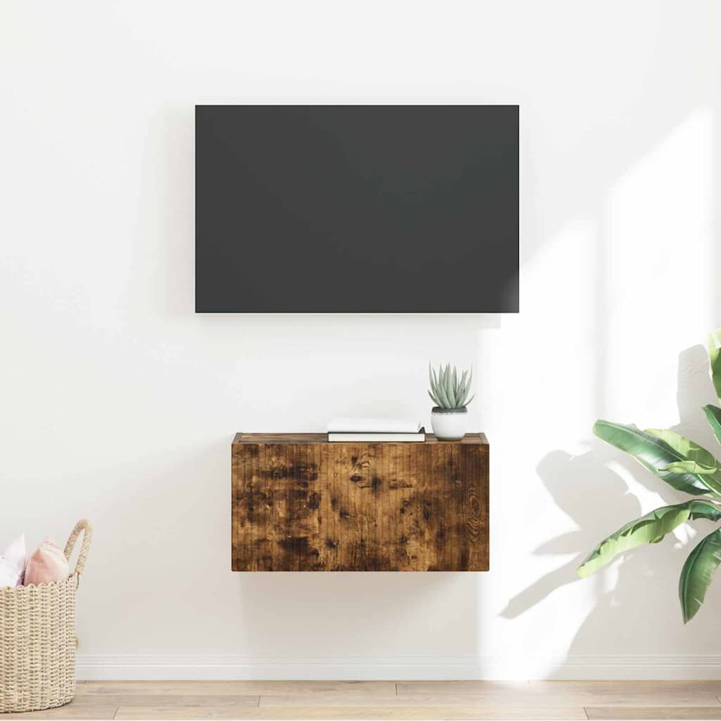 vidaXL TV стенен шкаф 60 x 31 x 295 см Димян дъб Инженерна дървесина