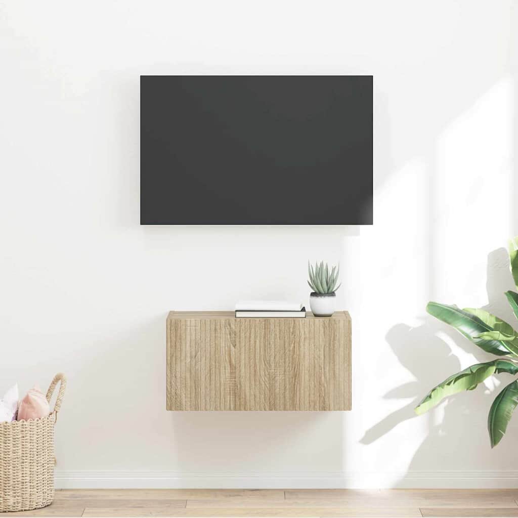 vidaXL TV стенен шкаф 60 x 31 x 295 см Сонома Инженерна дървесина