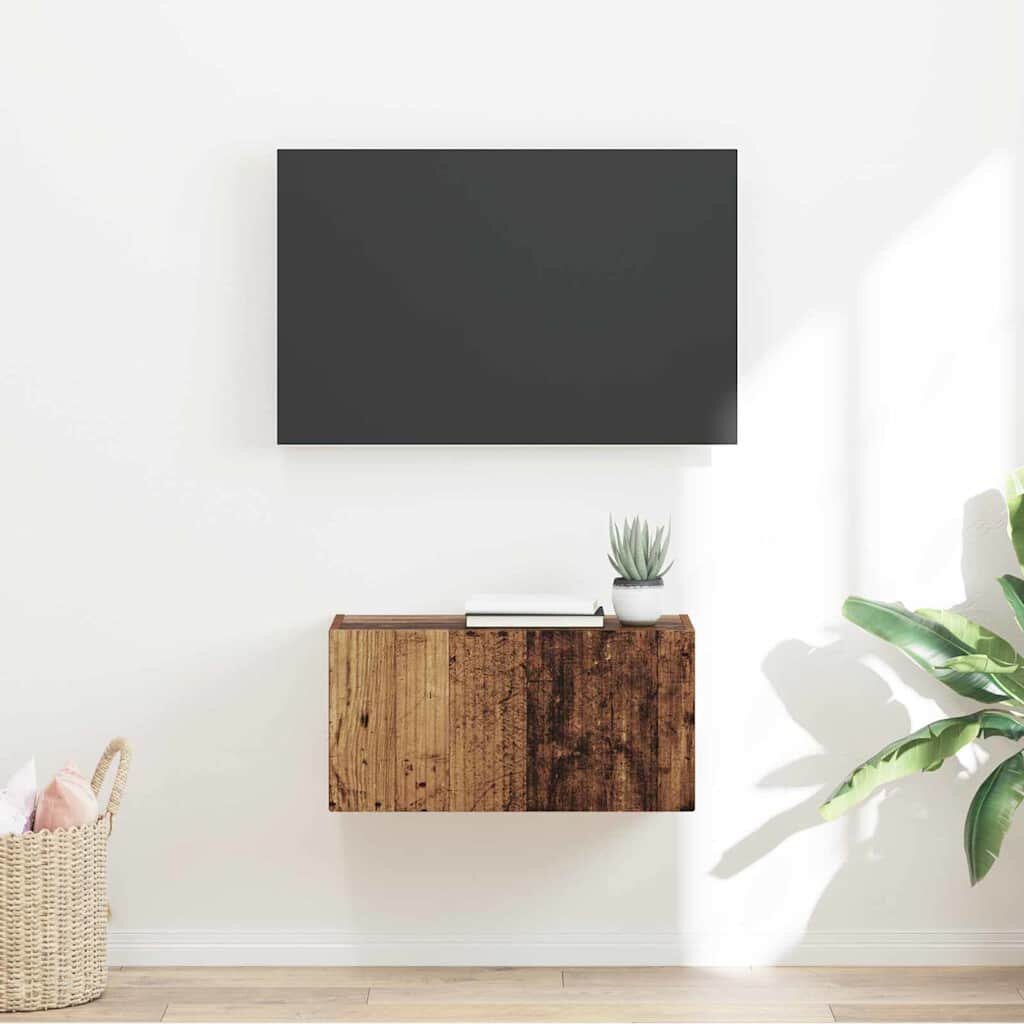 vidaXL TV стенен шкаф 60 x 31 x 295 см Старо дърво