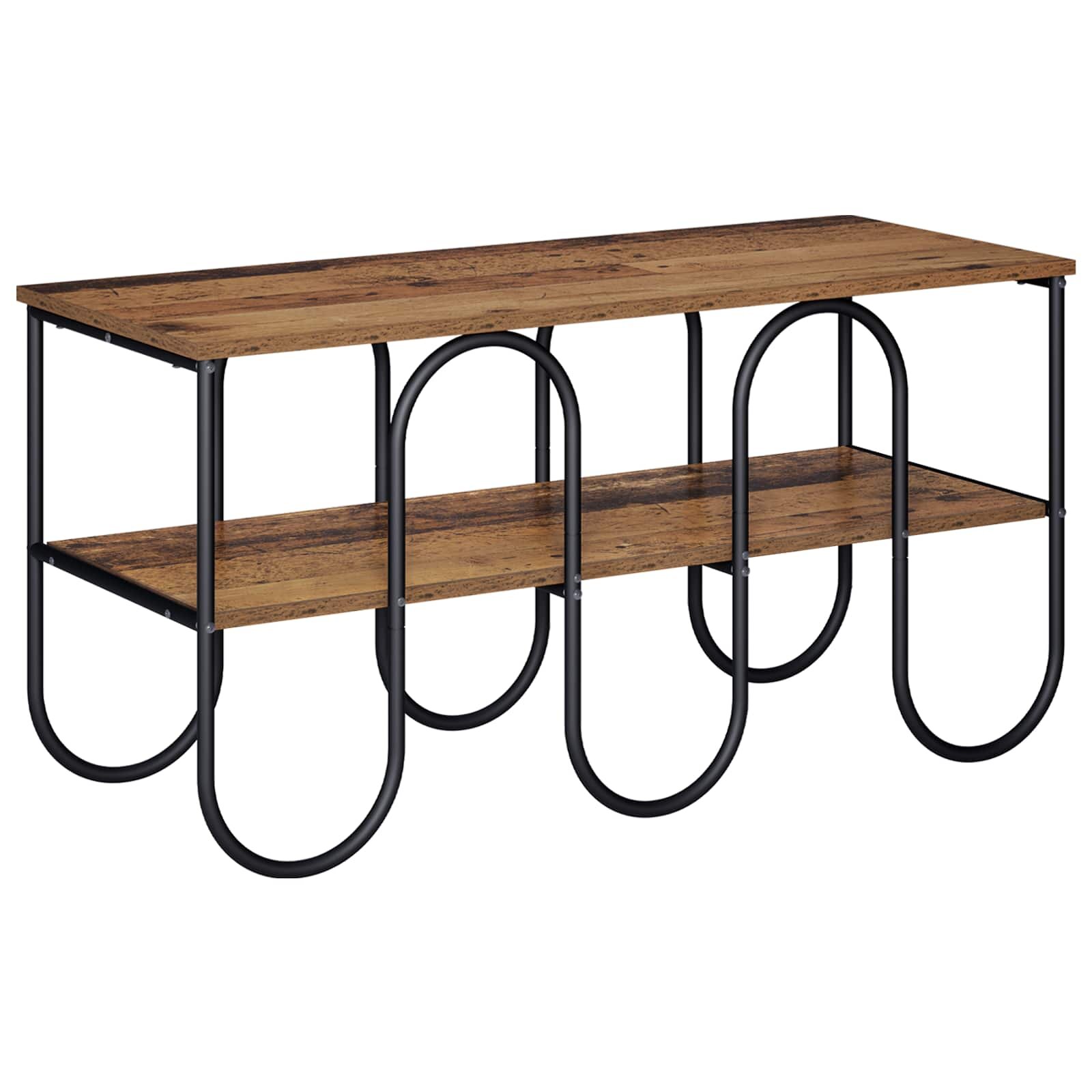 vidaXL ТВ стойка 100 x 40 x 50 cm Старо дърво Инженерна дървесина