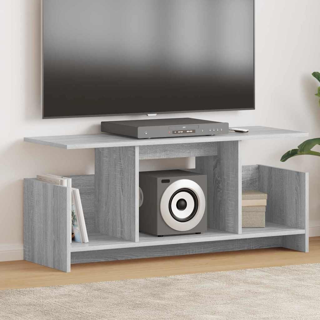 vidaXL ТВ стойка 102 x 35 x 45 см Сив Сонома Инженерна дървесина