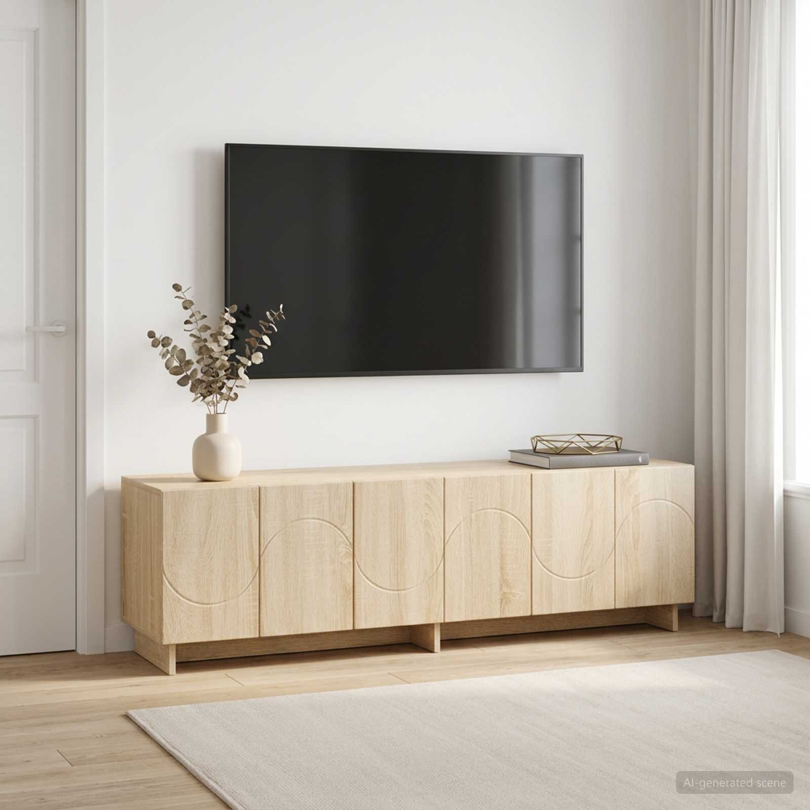 vidaXL ТВ стойка 140 x 345 x 40 см Дъб сонома Инженерна дървесина