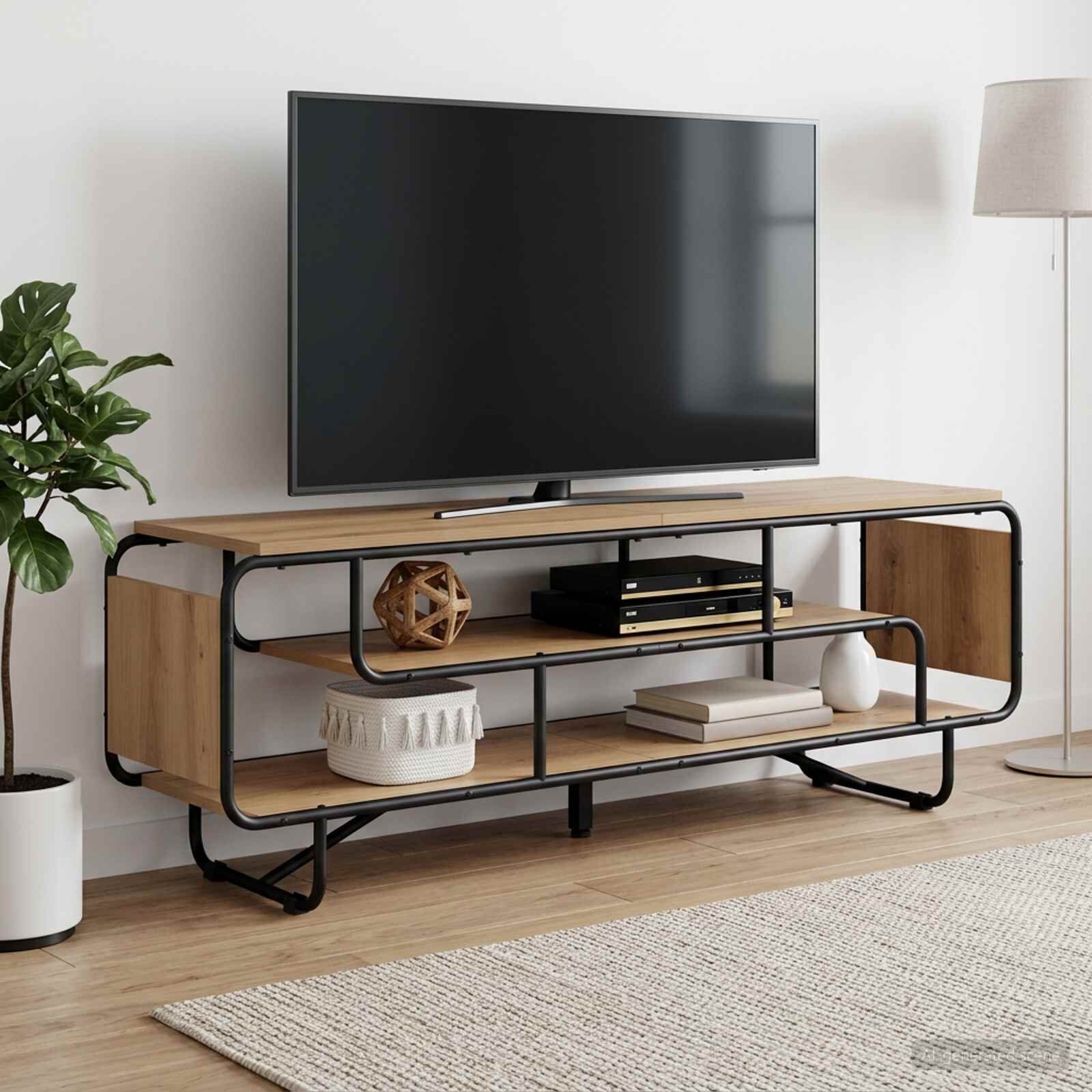 vidaXL ТВ стойка 140 x 36 x 45 см Дъб артизан Инженерна дървесина