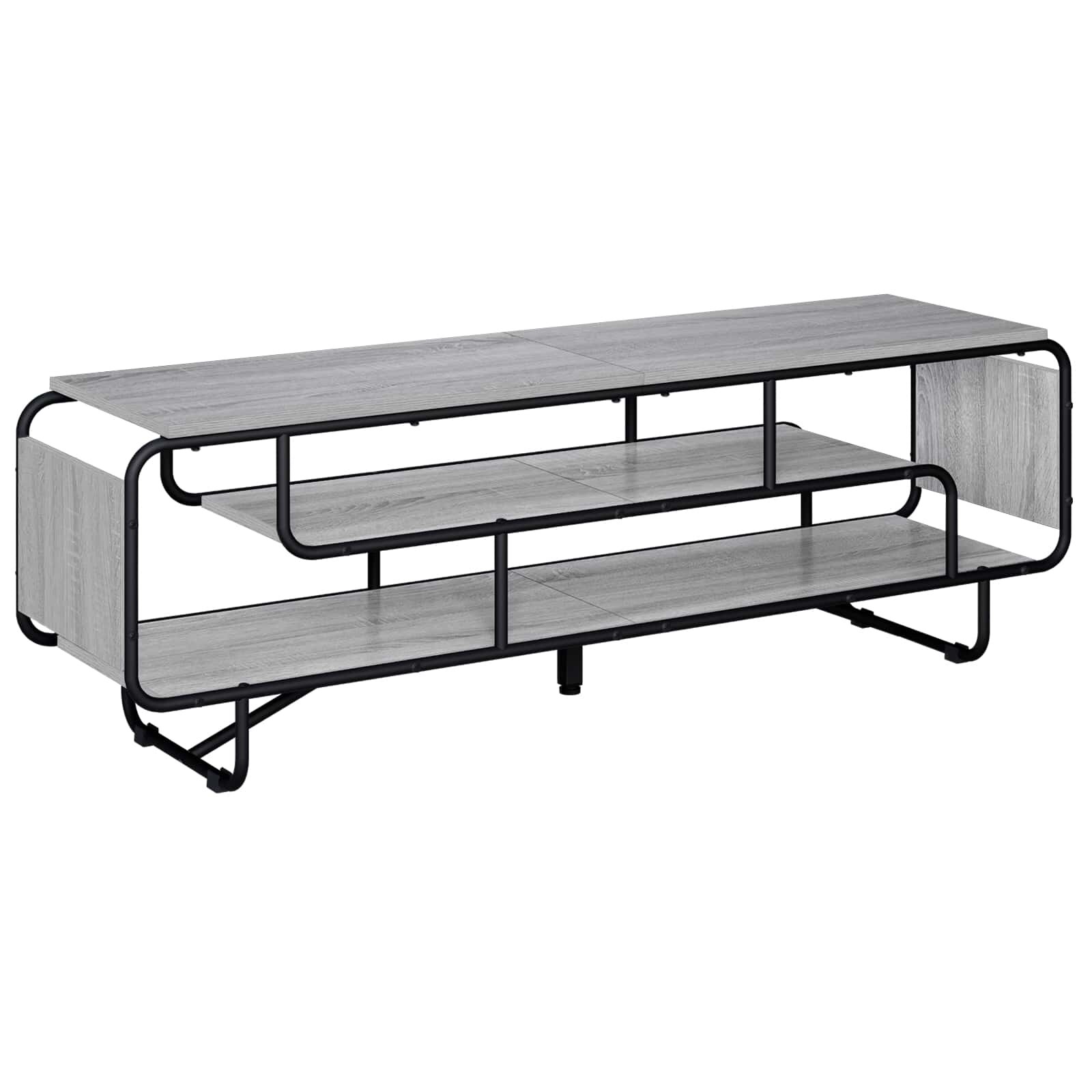 vidaXL ТВ стойка 140 x 36 x 45 см Сив Сонома Инженерна дървесина