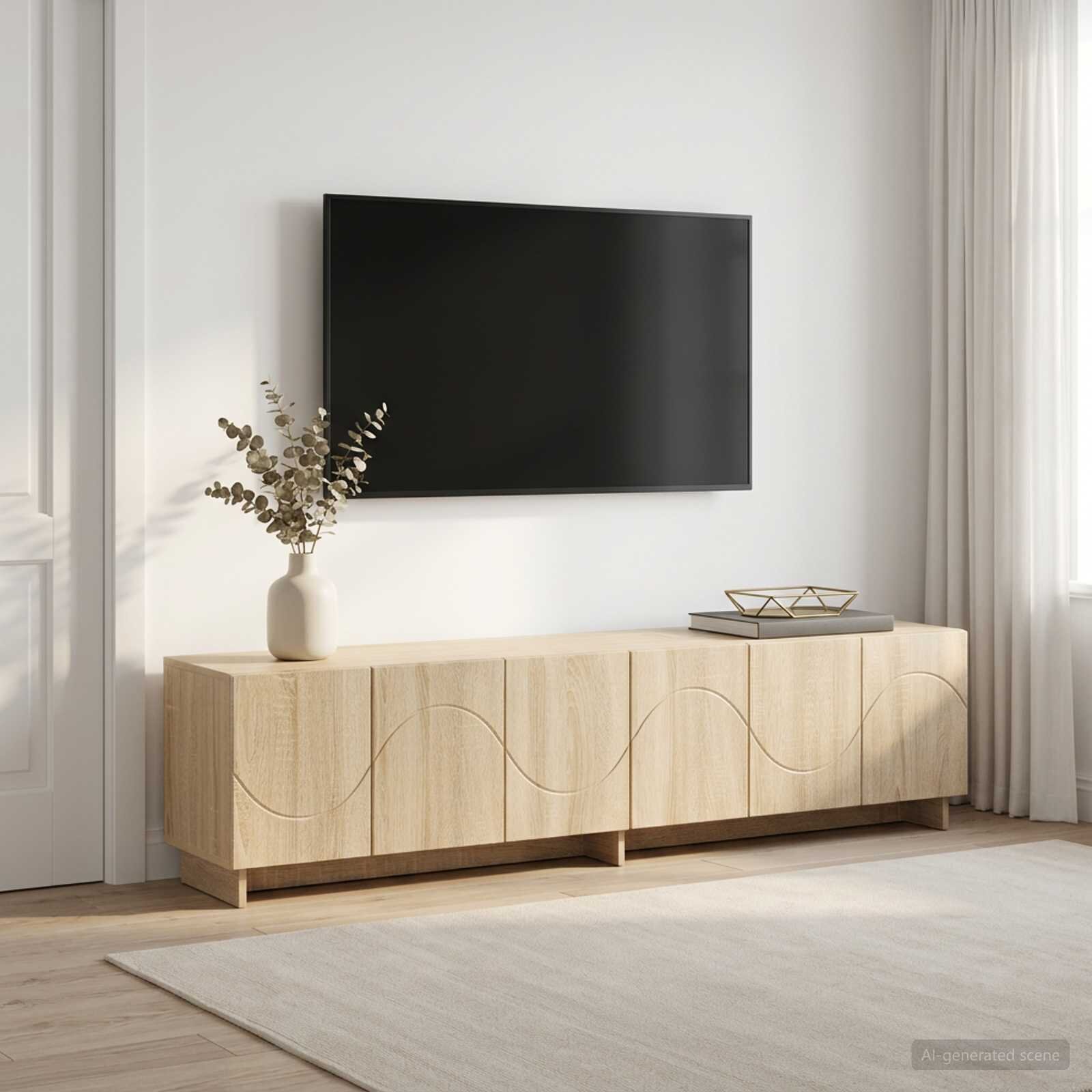 vidaXL ТВ стойка 180 x 345 x 40 cm Дъб сонома Инженерна дървесина