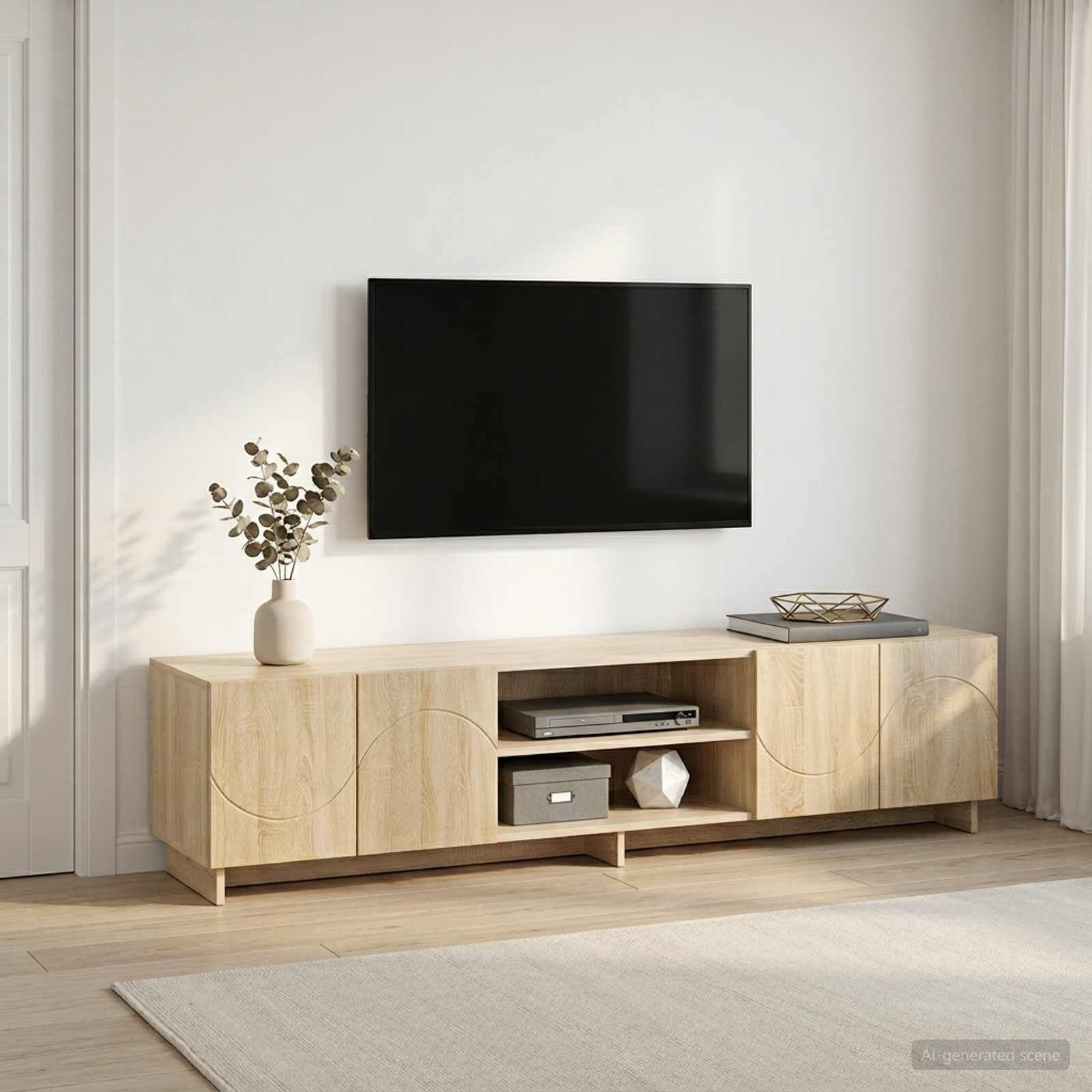 vidaXL ТВ стойка 180 x 345 x 40 см Дъб сонома Инженерна дървесина