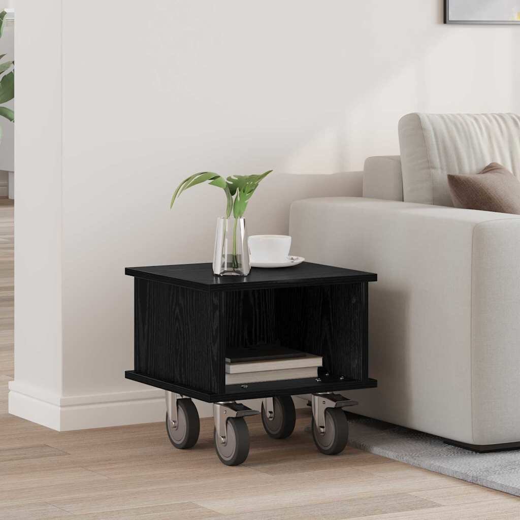 vidaXL ТВ стойка 37 x 35 x 35 см Черния дъб Инженерна дървесина
