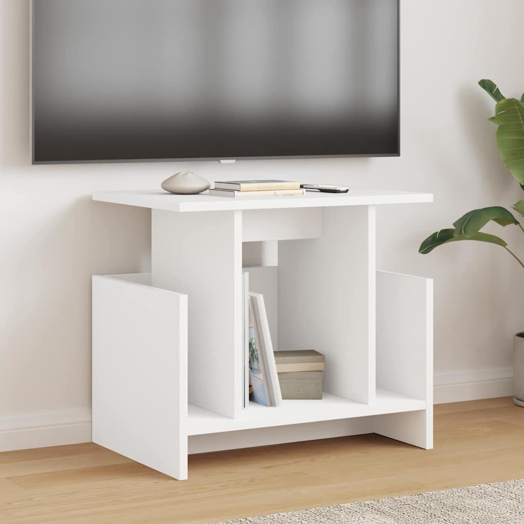 vidaXL ТВ стойка 50 x 35 x 45 cm Бяло Инженерна дървесина