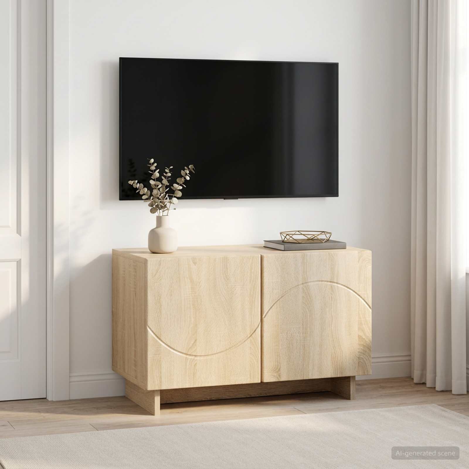 vidaXL ТВ стойка 60 x 34.5 x 40 cm Дъб сонома Инженерна дървесина