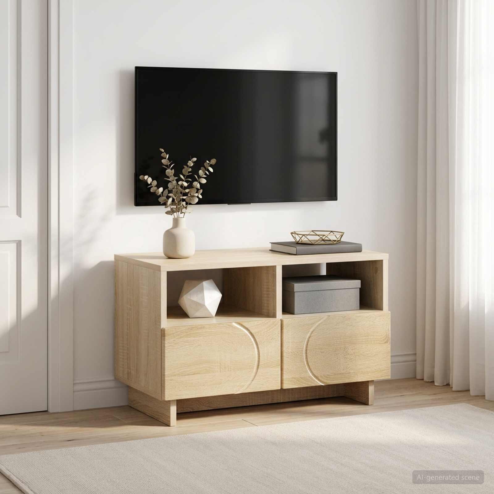 vidaXL ТВ стойка 60 x 345 x 40 см Дъб сонома Инженерна дървесина