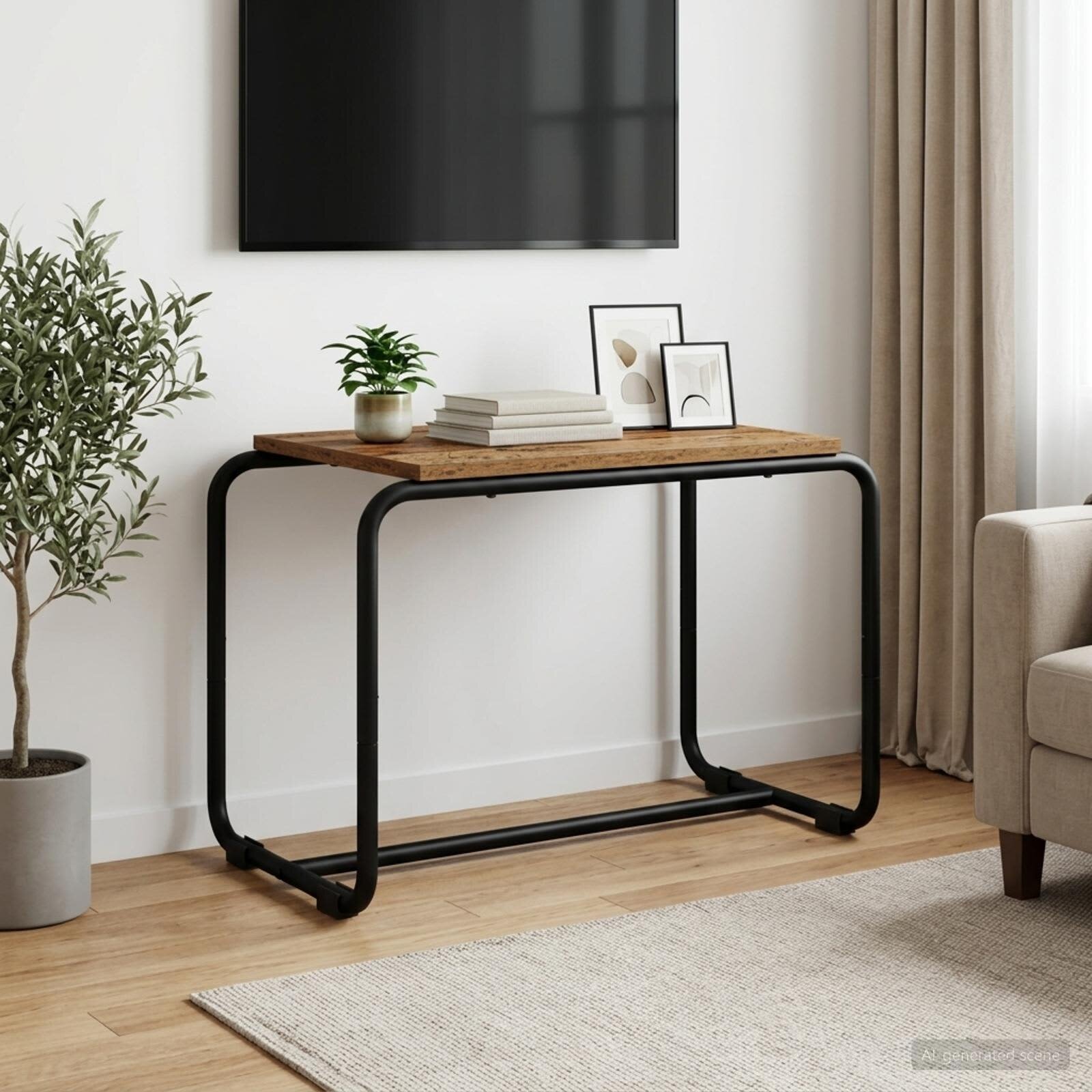vidaXL ТВ стойка 60 x 35.5 x 42 cm Старо дърво Инженерна дървесина