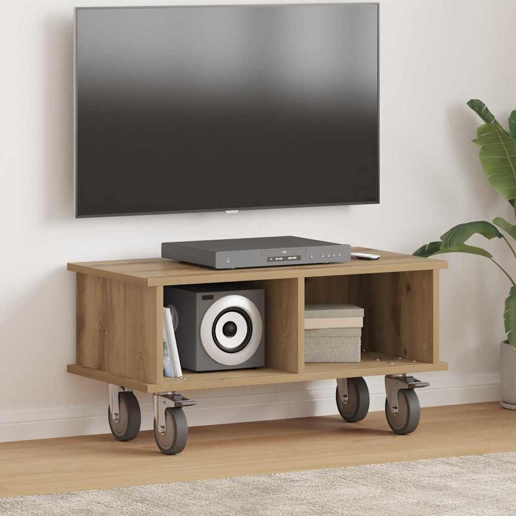 vidaXL ТВ стойка 685 x 35 x 35 см Дъб Инженерна дървесина
