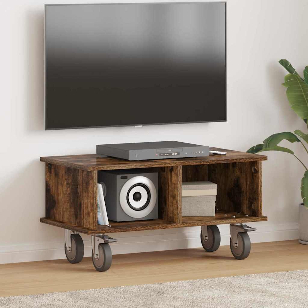 vidaXL ТВ стойка 685 x 35 x 35 см Димян дъб Инженерна дървесина
