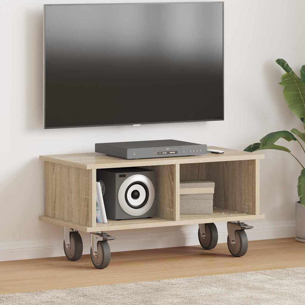 vidaXL ТВ стойка 685 x 35 x 35 см Сонома дъб Инженерна дървесина