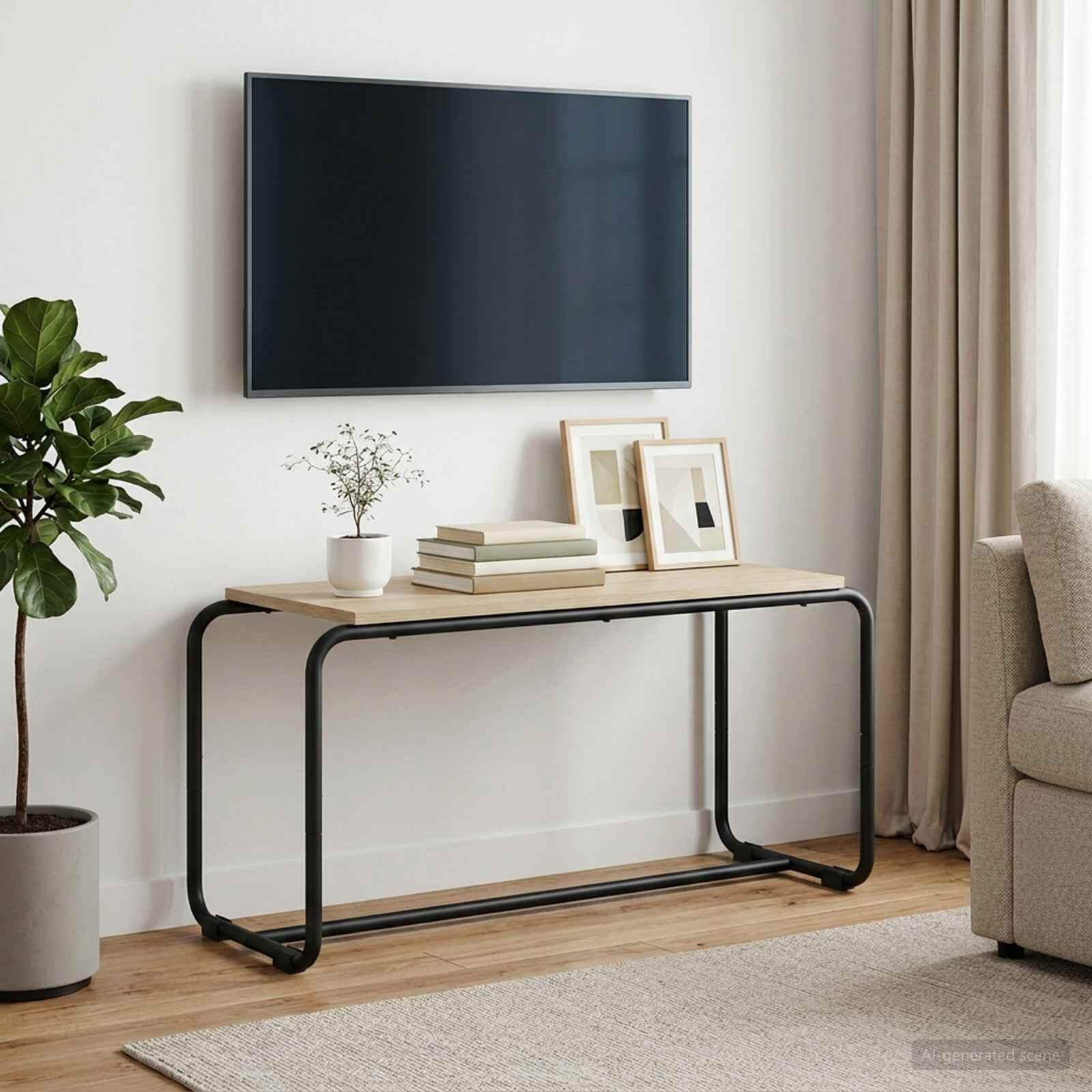 vidaXL ТВ стойка 80 x 355 x 42 см Дъб сонома Инженерна дървесина