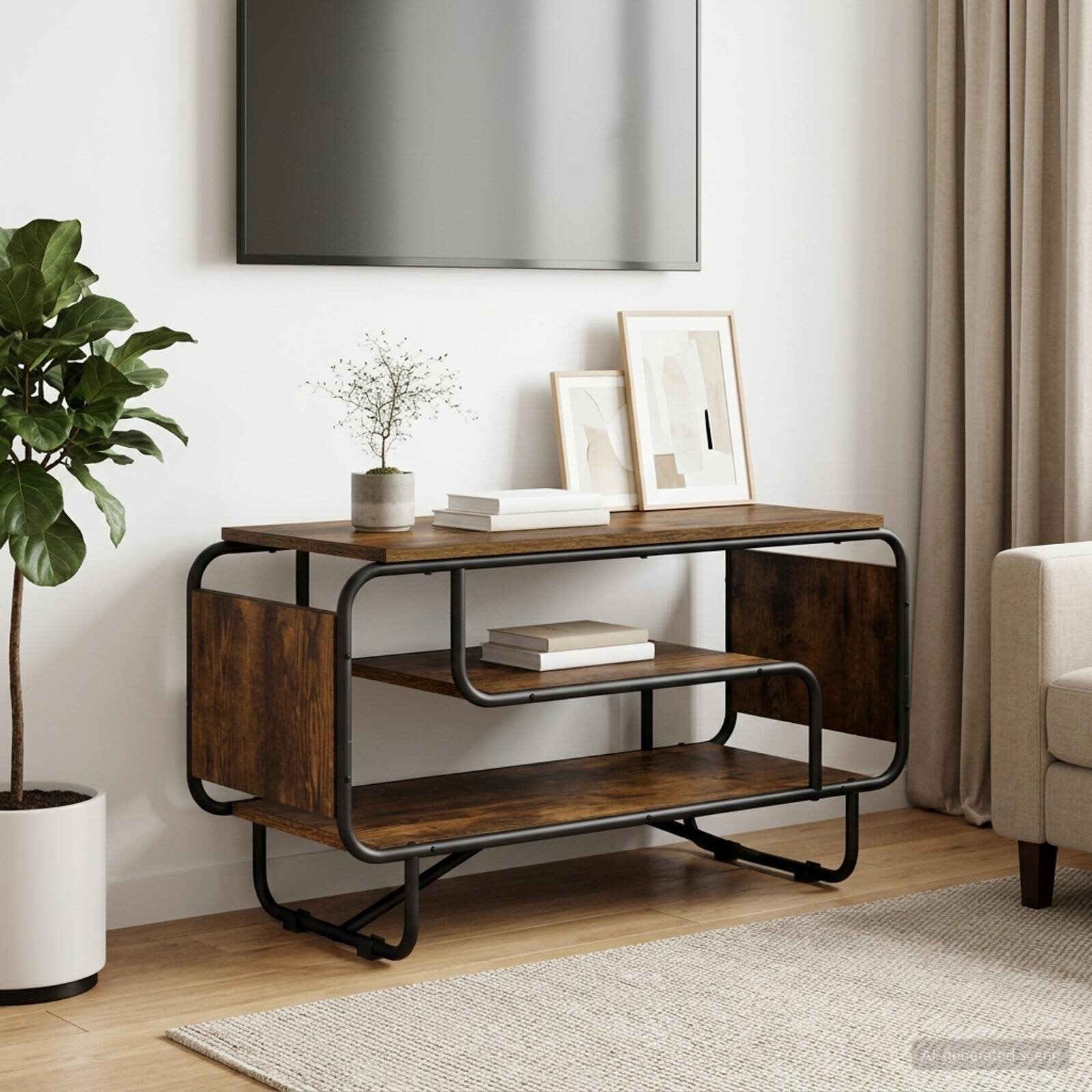 vidaXL ТВ стойка 80 x 36 x 45 см Опушен дъб