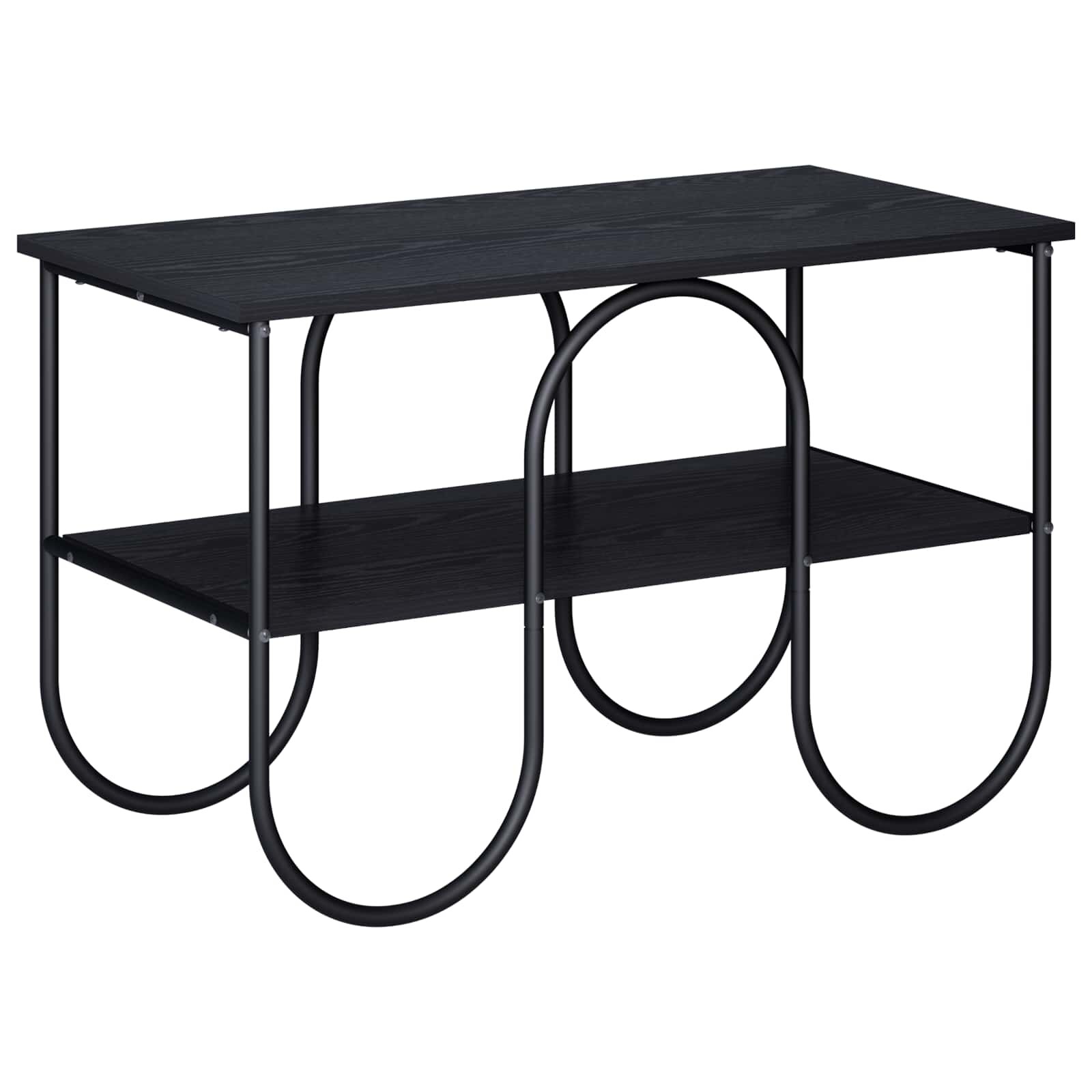 vidaXL ТВ стойка 80 x 40 x 50 cm Черен дъб Инженерна дървесина
